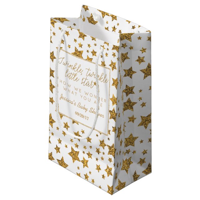 Twink, Twinkle Little Star Baby Dusche Kleine Geschenktüte (Vorderseite Schrägansicht)