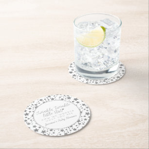Twink, Twinkle Little Star Baby Dusche Runder Pappuntersetzer