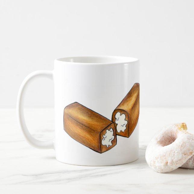 Twinkie Creme-gefüllter Snack-Cake Junk Food Feins Kaffeetasse (Mit Donut)
