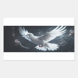 Twinklampen weiße Friedenstruppe Rechteckiger Aufkleber