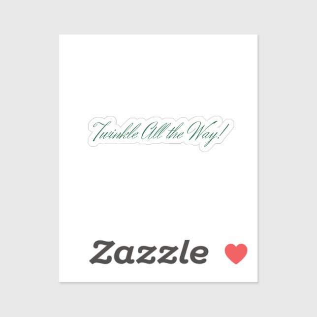 Twinkle All the Way! Ferienaufkleber Aufkleber (Blatt)