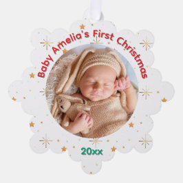 Twinkle Baby's First Christmas Name und Jahr Ornament Karte