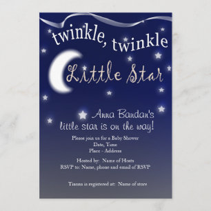 Twinkle, blinkend, kleiner Stern Einladung