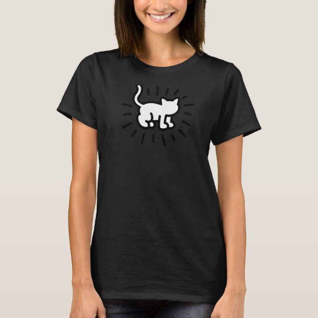 Twinkle Cat Black & White Twinklecat T-Shirt (Vorderseite)