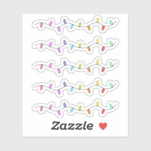 Twinkle Christmas Lights Decorative Journal Border Aufkleber