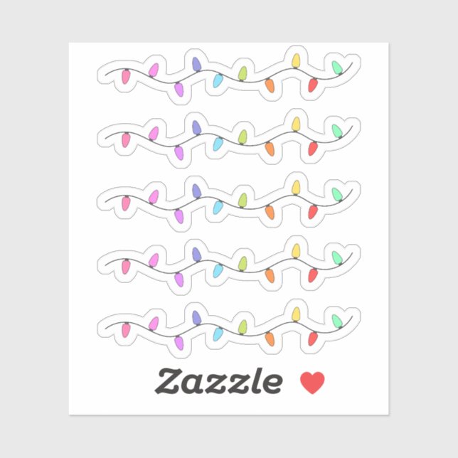 Twinkle Christmas Lights Decorative Journal Border Aufkleber (Blatt)