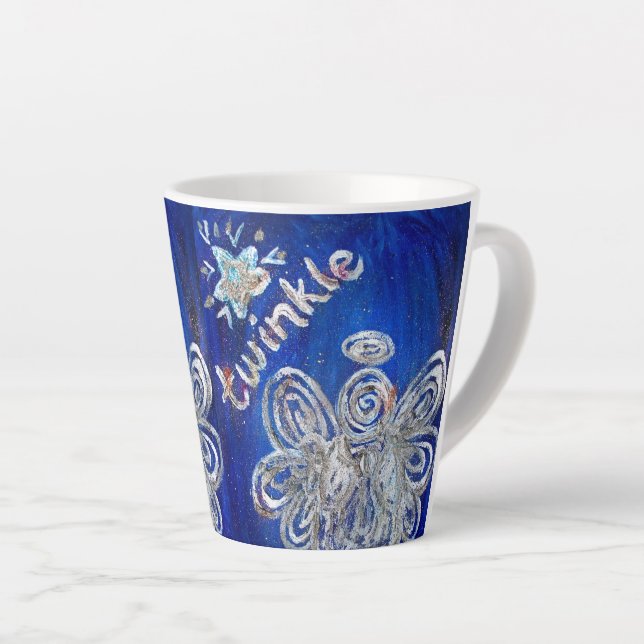 Twinkle Guardian Angel Custom Latte Tasse Cup (Rechte Ecke)
