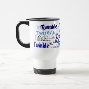 Twinkle Holiday Blue Graphics Reisebecher