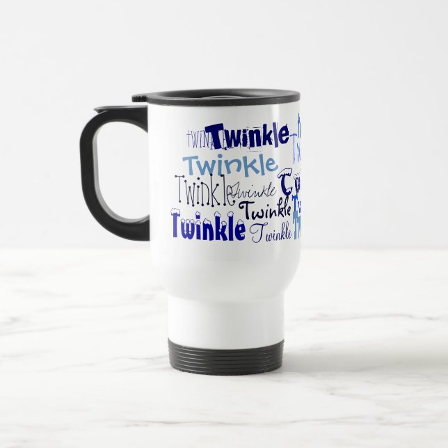 Twinkle Holiday Blue Graphics Reisebecher (Links)