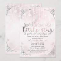 Twinkle kleine Star Pink & Silver Baby Dusche