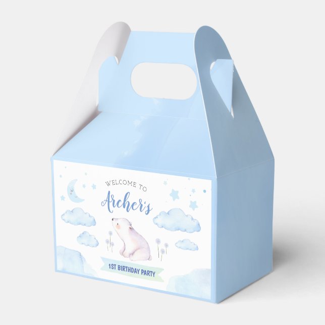 Twinkle kleine Sterne Gefälligkeitsbox, Baby Dusch Geschenkschachtel (Vorderseite)