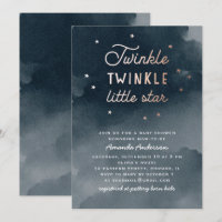 Twinkle kleiner Stern. Aquarellbrasse Babydusche