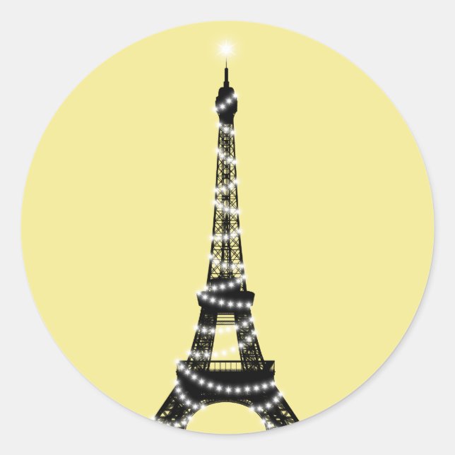 Twinkle Light Eiffel Tower Sticker - gelb (Vorderseite)