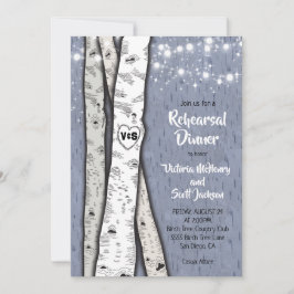 Twinkle lights Birch Tree Probe Dinner Einladungen