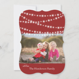 Twinkle Lights Holiday Foto Card Feiertagskarte