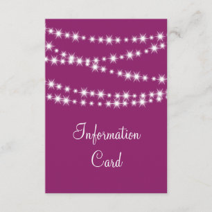 Twinkle Lights Informationskarte (magenta) Begleitkarte