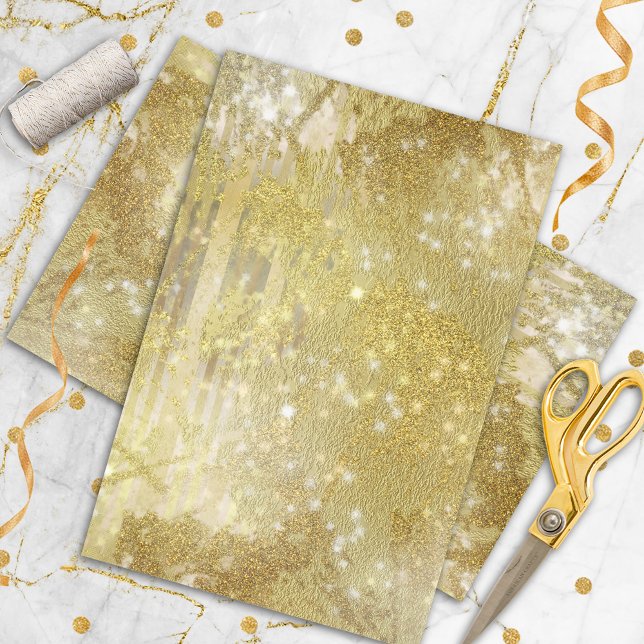 Twinkle Lights on Luxury Glam Gold Glitzer Foil Seidenpapier (Von Creator hochgeladen)