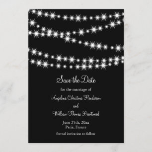 Twinkle Lights (schwarz) Save The Date