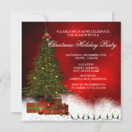 Twinkle Lights Tree Weihnachtsfeier Einladung