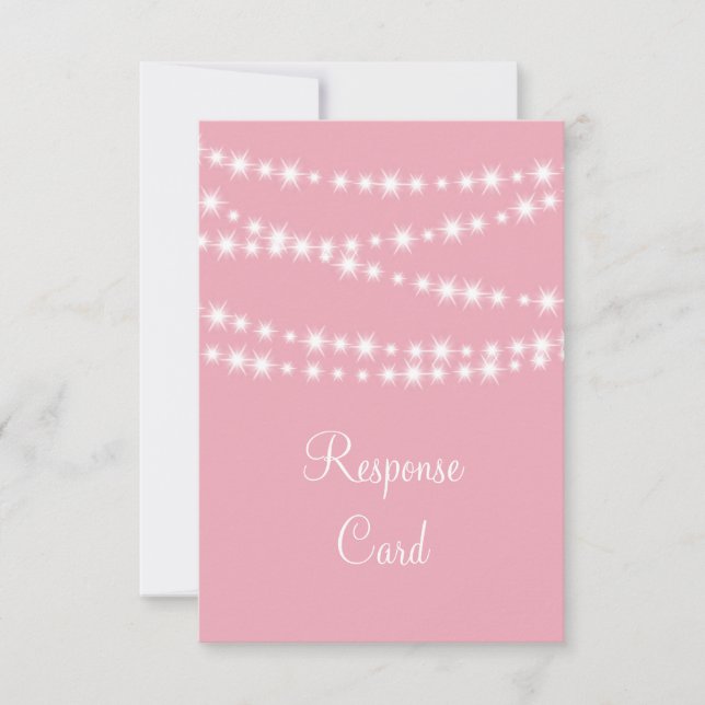 Twinkle Lights UAWG (pink) RSVP Karte (Vorderseite)