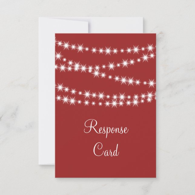 Twinkle Lights UAWG (rot) RSVP Karte (Vorderseite)