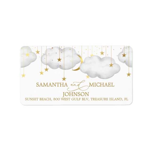 Twinkle Litter Star Address Labels Adressaufkleber (Vorne)