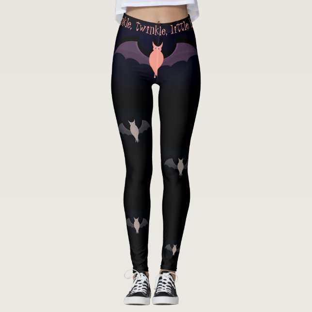 Twinkle Little Bat Halloween Leggings (Vorderseite)