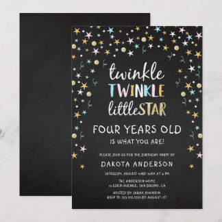 Twinkle Little Star 4 Jahre alt ist das, was Sie s Einladung