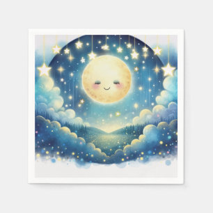 Twinkle Little Star Aquarell-Baby-Party Serviette
