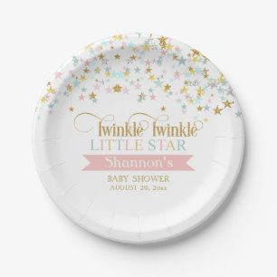 Twinkle Little Star Baby Dusche irgendeine Farbe Pappteller