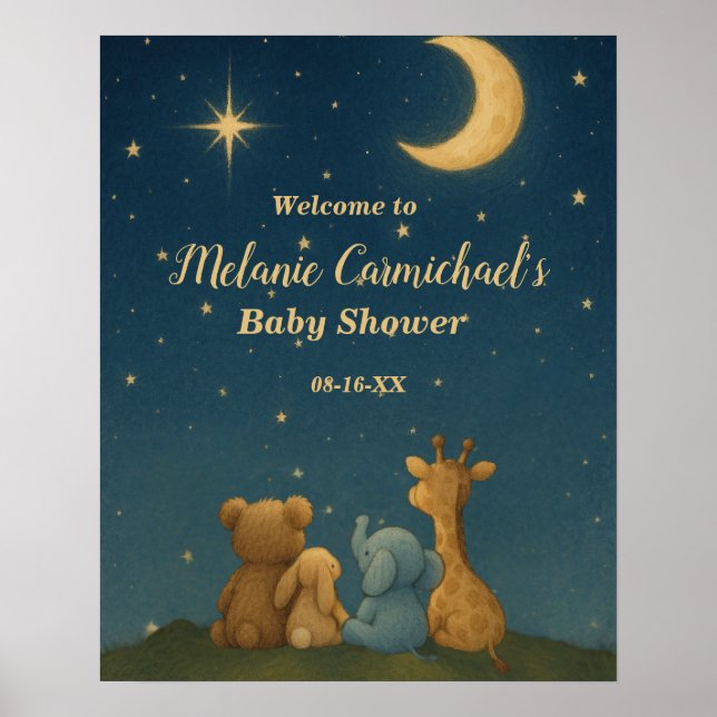 Twinkle Little Star Baby Dusche Willkommenspender Poster (Vorne)