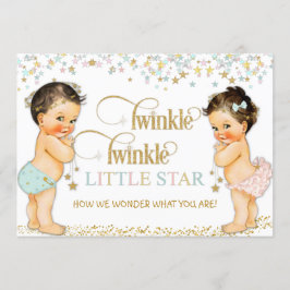 Twinkle Little Star Baby Gender Reveal Einladung