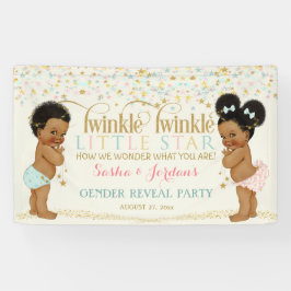 Twinkle Little Star Baby Gender Reveal Ethnic Banner