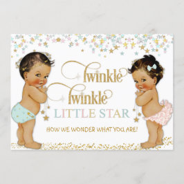 Twinkle Little Star Baby Gender Reveal Ethnic Einladung