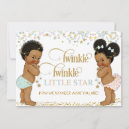 Twinkle Little Star Baby Gender Reveal Ethnic Einladung