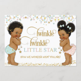 Twinkle Little Star Baby Gender Reveal Ethnic Einladung