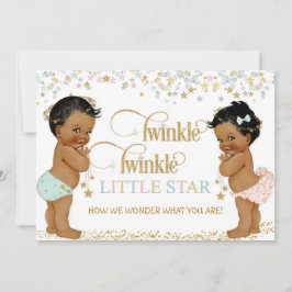 Twinkle Little Star Baby Gender Reveal Ethnic Einladung