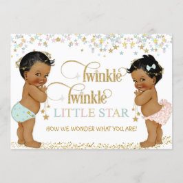 Twinkle Little Star Baby Gender Reveal Ethnic Einladung