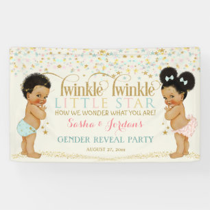 Twinkle Little Star Baby Geschlecht Enthüllung Mit Banner
