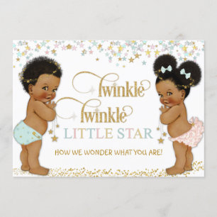 Twinkle Little Star Baby Geschlechtsenthüllung Eth Einladung