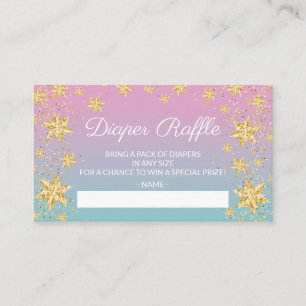 Twinkle Little Star Baby Show Diaper Raffle Ticket Begleitkarte