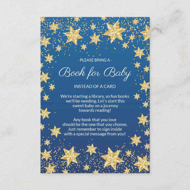 Twinkle Little Star Baby Shower Book for Baby Card Begleitkarte (Vorderseite)