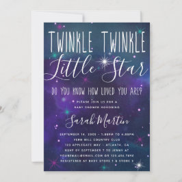 Twinkle Little Star Baby Shower Einladung, Galaxy Einladung