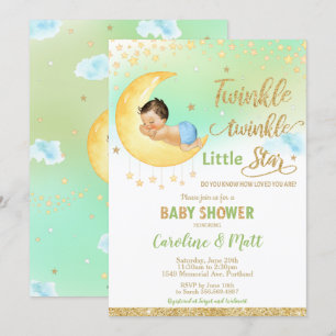 Twinkle Little Star Baby Shower Gender Neutral Einladung