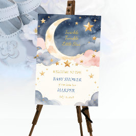 Twinkle Little Star Baby Shower Willkommensschild Poster