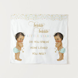 Twinkle Little Star Baby Twin Boys Ethnic Wandteppich