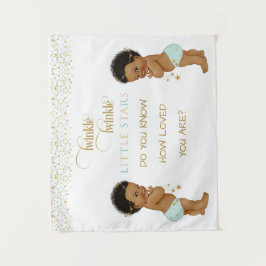 Twinkle Little Star Baby Twin Boys Ethnic Wandteppich