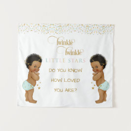 Twinkle Little Star Baby Twin Boys Ethnic Wandteppich