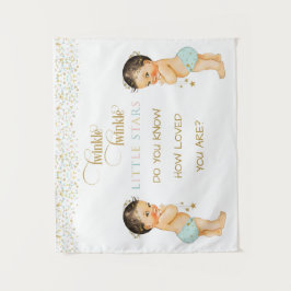 Twinkle Little Star Baby Twin Boys Wandteppich