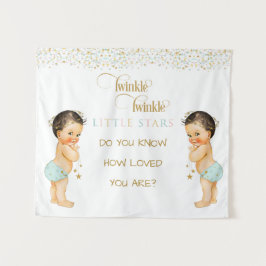 Twinkle Little Star Baby Twin Boys Wandteppich
